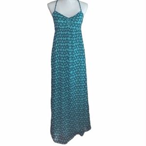 🏄‍♀️Roxy Teal & Navy Geometric Maxi Dress🏄‍♀️